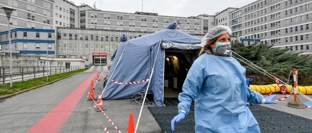 In Krankenhäusern in der Lombardei – hier in Cremona – herrscht Coronavirus-Alarm.