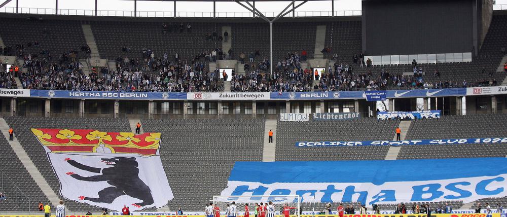 Hertha hatte in der Vergangenheit häufiger mal Mühe, das Olympiastadion wenigstens halbwegs zu füllen.