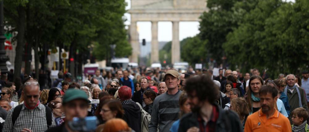 Corona-Proteste in Berlin am vergangenen Wochenende.