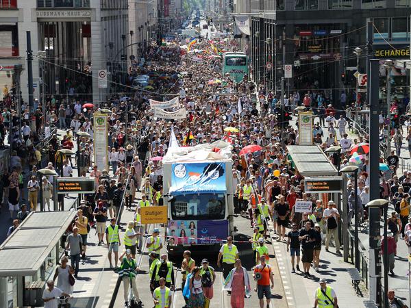 Coronaleugner, Demo, Berlin