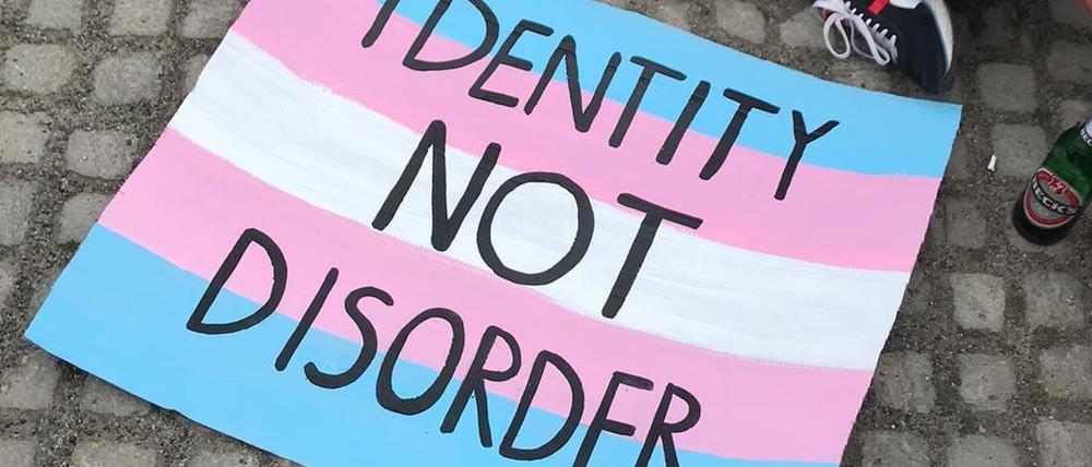 Protest gegen das Transsexuellengesetz in diesem Jahr in Berlin.