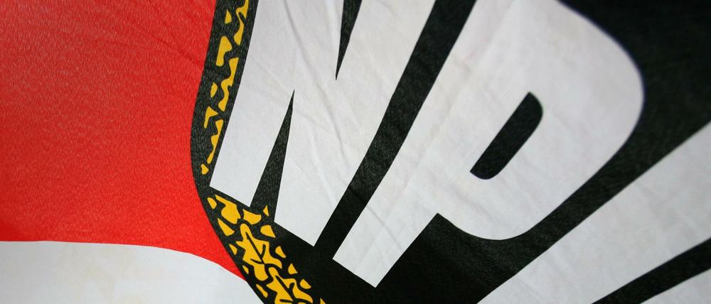 Das Logo der rechtsextremen Partei NPD.