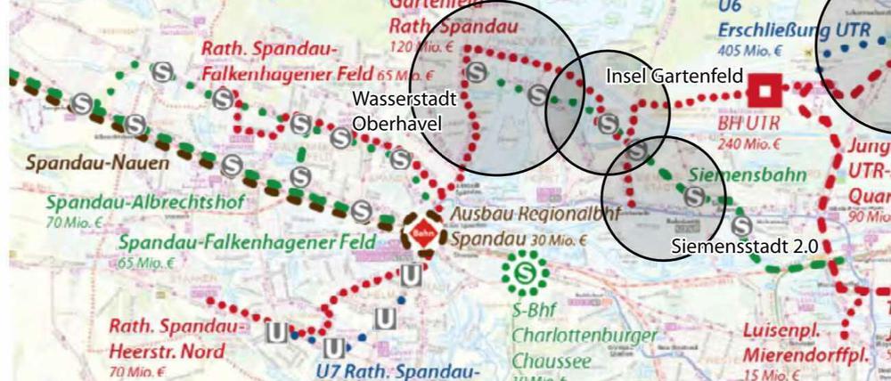 Aus den aktuellen Senatspapieren - eingezeichnet ist alles, was gerade durchgespielt wird. Die Lektüre lohnt sich.