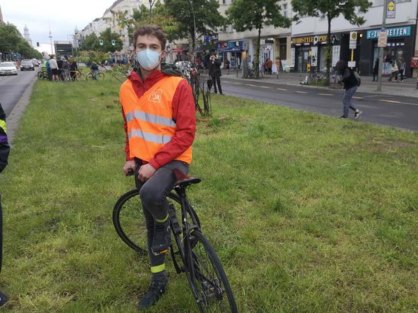 Justus Schöller vom „Netzwerk Fahrradfreundliches Lichtenberg“