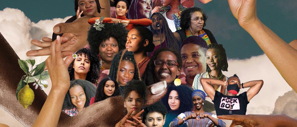 Schwarz steht auch für Vielfalt. Eine Collage der Autor*innen des Essaybandes.
