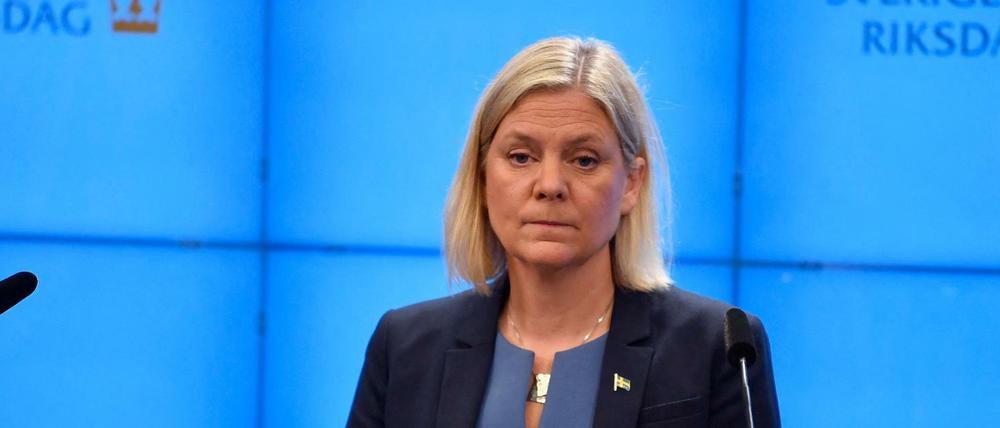 Magdalena Andersson reichte nur wenige Stunden nach ihrer Wahl zur schwedischen Regierungschefin ihren Rücktritt ein.