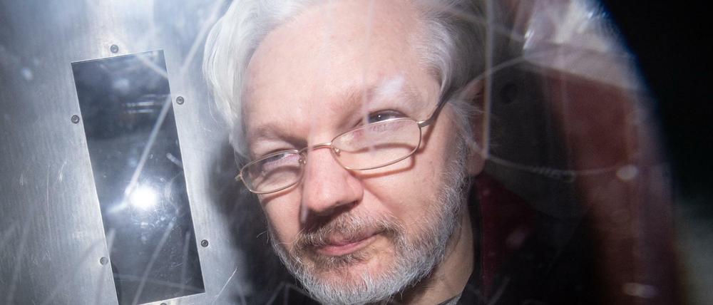 Wikileaks-Gründer Julian Assange am Gericht im Januar 2020