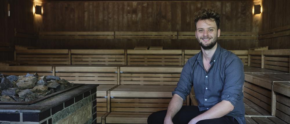Felix Kühn ist seit acht Jahren Saunaleiter im vabali-spa in Berlin.