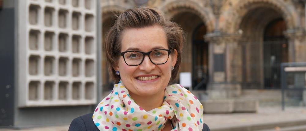 Die neue Pfarrerin der Berliner Gedächtniskirche, Sarah-Magdalena Kingreen.