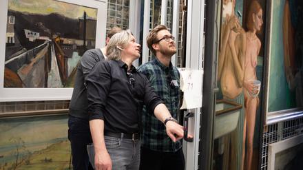 Besucher auf Entdeckungsreise im Beeskower Depot