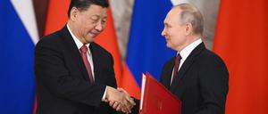 Wladimir Putin, Präsident von Russland, und Chinas Präsident Xi Jinping im März 2023 in Moskau.