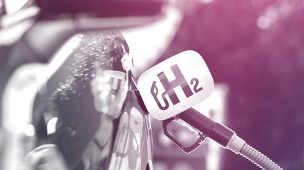 Eine Wasserstoff-Tankstelle.
