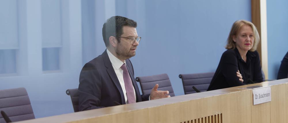 Bundesjustizminister Marco Buschmann und Bundesfamilienministerin Lisa Paus.