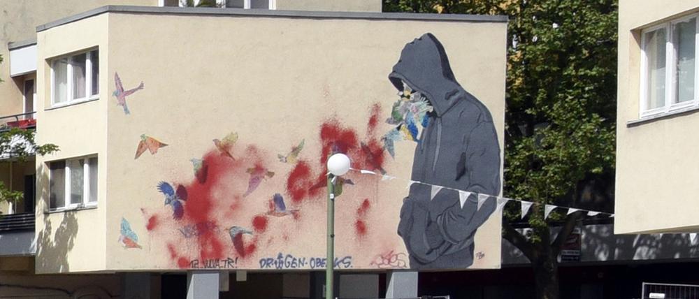 Der Mehringplatz in Berlin-Kreuzberg wird nach jahrelangen Umbau- und Verschönerungsarbeiten mit einem Straßenfest am Wochenende eröffnet. Aufgenommen am 12. Mai 2022. Foto: Kitty Kleist-Heinrich