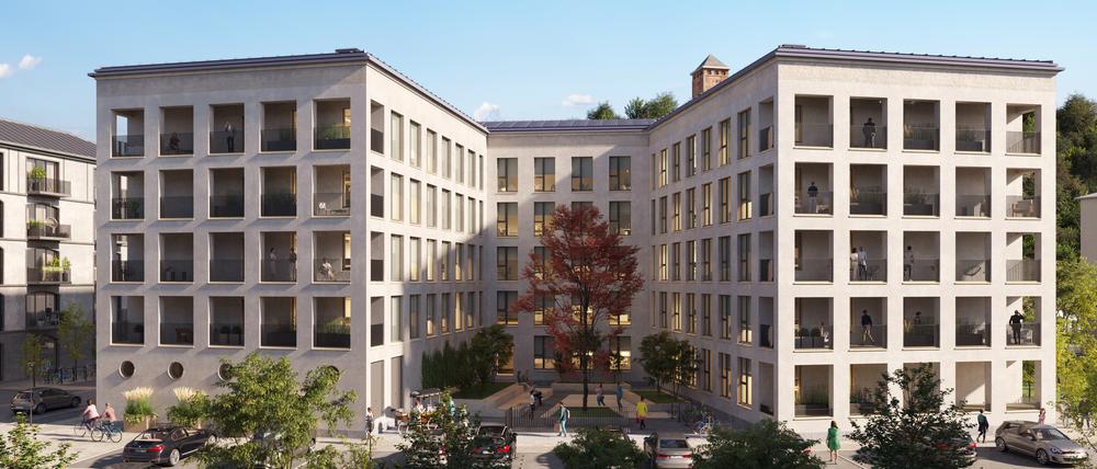 So soll das neue Bürogebäude der ILB in der Speicherstadt einmal aussehen.