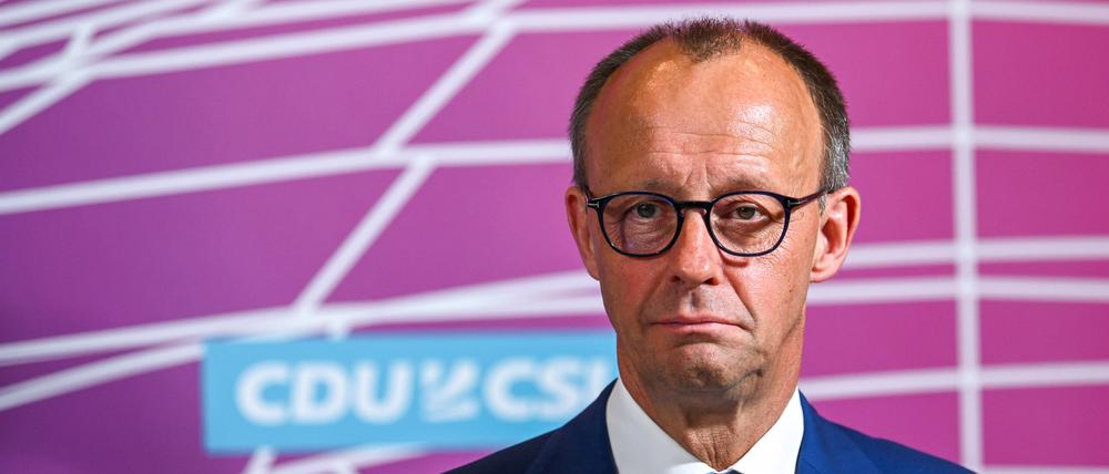 CDU-Chef Friedrich Merz bei einer Sitzung des Deutschen Bundestags.