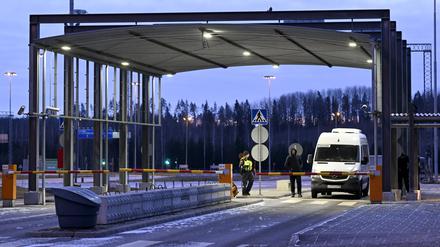 Die Grenzstation Nuijamaa zwischen Russland und Finnland.