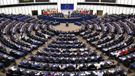 Ein Blick in das Europaparlament.