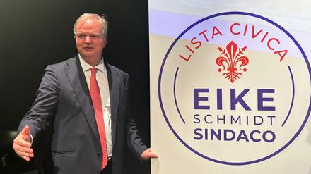 Wahlkampf: Eike Schmidt kandidiert mit einer sogenannten Bürgerliste. Die Rechtsparteien unterstützen ihn.