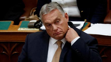 Viktor Orbán bei einer Parlamentssitzung in Budapest