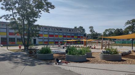 Die Grundschule am Telegrafenberg ist derzeit noch ein Modulbau (Archivbild).