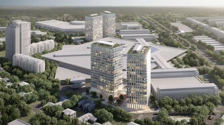Das Projekt „Wohnen am Stern“ in Potsdam: eine Visualisierung der möglichen Bebauung von Baumschlager Eberle Architekten Hamburg.