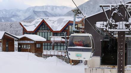 Das Skiressort in der Präfektur Nagano, Japan