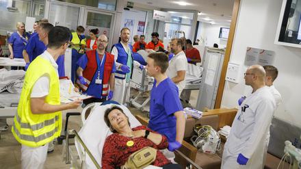 93 Verletzte: So viele nahm das Krankenhaus Friedrichshain am Dienstagabend bei der Übung für die Fußball-EM auf.