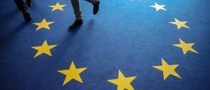  Teppichboden mit dem Symbol der EU. 