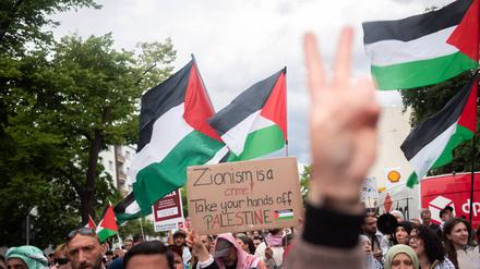 Eine pro-palästinensische Demonstration in Berlin.