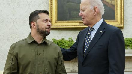 Joe Biden und Wolodymyr Selenskyj bei einem Treffen im vergangenen Jahr.