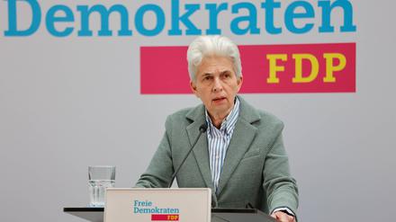 Marie-Agnes Strack-Zimmermann ist die FDP-Spitzenkandidatin für die  Europawahl und verlässt bald den Bundestag.