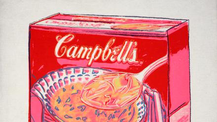 Auf der Kiaf am Stand der Galerie Thomas: Andy Warhols Bild „Campbell’ Chicken Noodle Soup Box“ (1986).