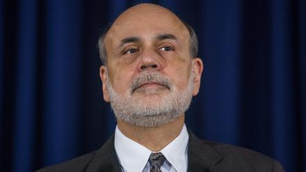 Der damalige Chef der US-Notenbank (FED), Ben Bernanke, spricht bei einer Pressekonferenz.