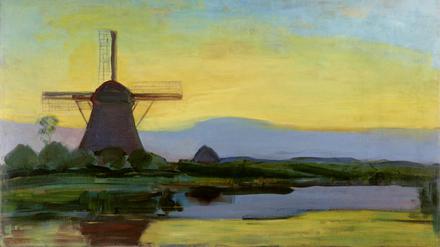 „Oostzijder Mühle am Abend“, um 1907-1908.