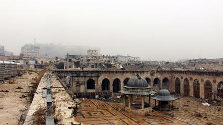 Die Ruine der Umayyadenmosche im Osten von Aleppo.