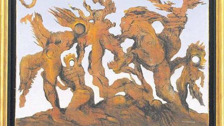 Fauler Zauber. Das Ölgemälde „La horde“, ein falscher Max Ernst, angeblich aus dem Jahr 1927. Foto: picture-alliance/dpa