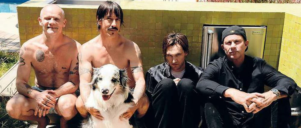 Die Red Hot Chili Peppers aus L.A. mit einem vierbeinigen Gastsänger.