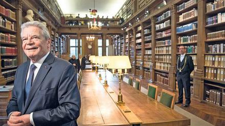 Literarisches Heiligtum. Joachim Gauck in der Académie française.