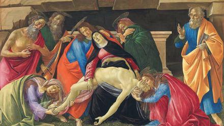 Biblisches Drama. Botticellis „Beweinung Christi“ zierte einst den Hochaltar von S. Paolino in Florenz. 