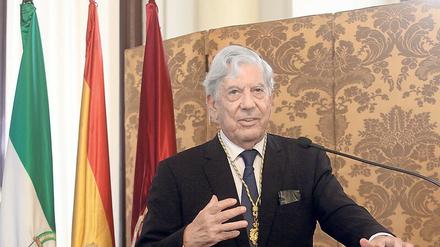 Redet zur Eröffnung des Internationalen Literaturfestivals: Der peruanische Schriftsteller Mario Vargas Llosa.