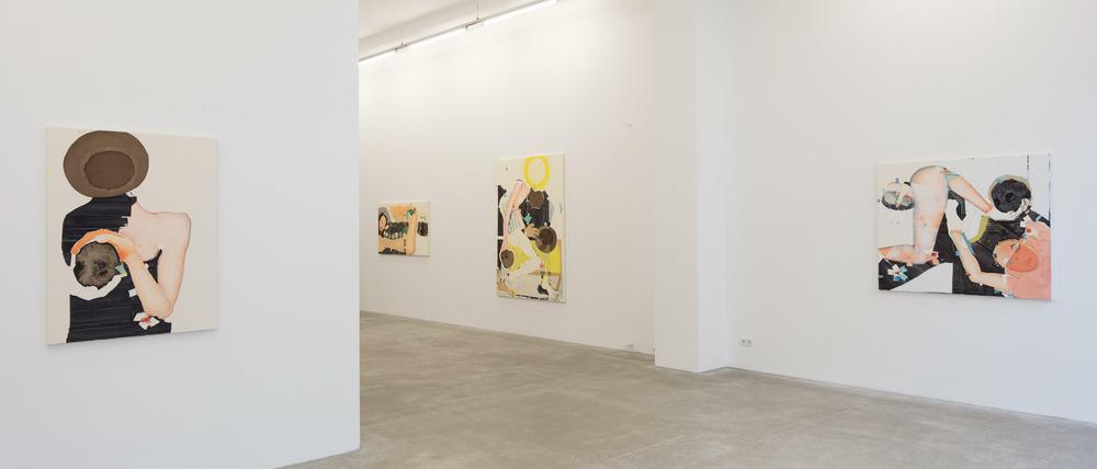Installationsansicht der Plessen-Ausstellung in der Galerie Daniel Marzona.