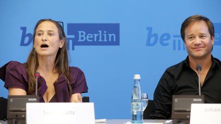 Die designierten Intendanten des Staatsballetts Berlin, Sasha Waltz und Johannes Öhmann, am 7. September im Roten Rathaus.