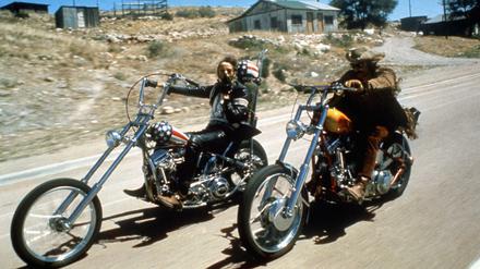 Die beiden "Easy Rider" Peter Fonda, links, und Dennis Hopper 