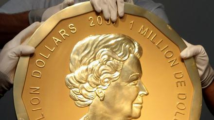 Die 100 Kilogramm schwere Goldmünze "Big Maple Leaf" ist seit 2010 in Berlin. Nun wurde sie gestohlen.