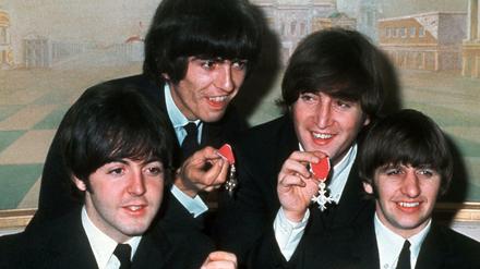 Die Beatles im Jahr 1965: Paul McCartney (l-r), George Harrison, John Lennon und Ringo Starr