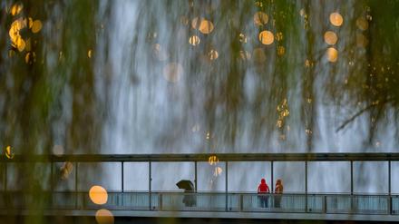 Entspannte Feiertage überall: Spaziergänger trotzen dem Regenwetter in Wolfsburg