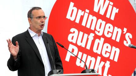 Harald Wolf im Berliner Wahlkampf 2011 - der für die Linke mit einem Desaster endete. Fünf Jahre danach möchte die Partei wieder mitregieren.