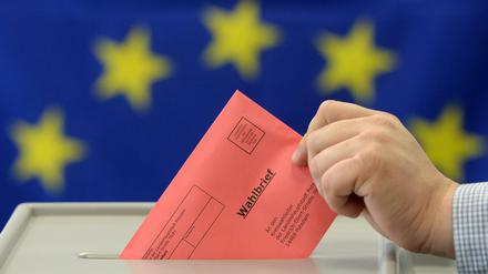 Eine Stimmabgabe für das Europäische Parlament. 