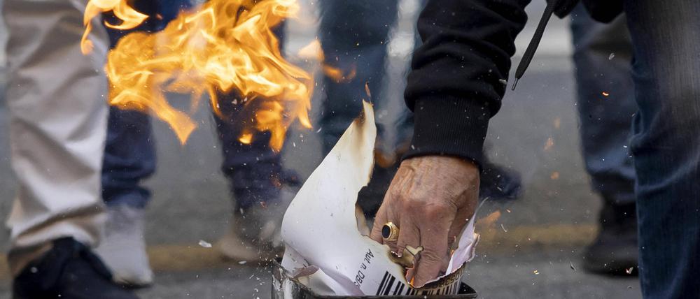 Brennende Gasrechnung: In Rom und 14 anderen Städten in Italien gab es Anfang der Woche Proteste gegen die galoppierenden Energiepreise. 